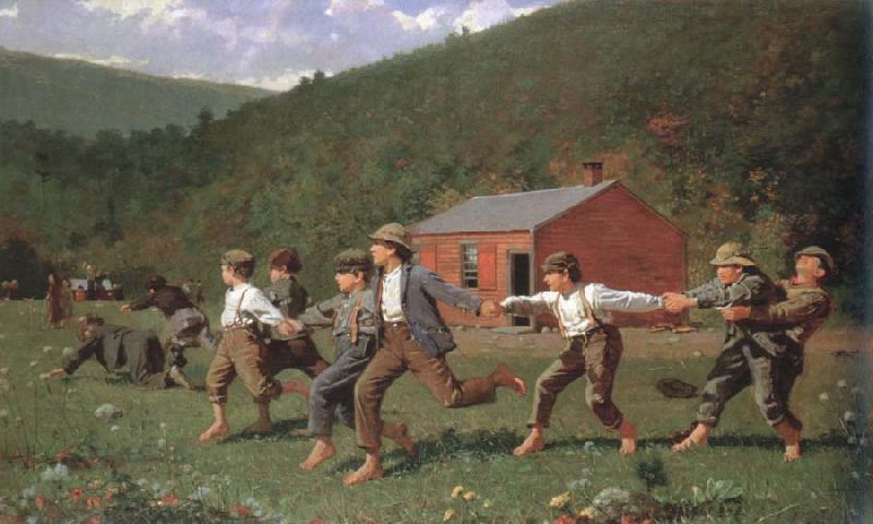 Winslow Homer snap the whip Sweden oil painting art